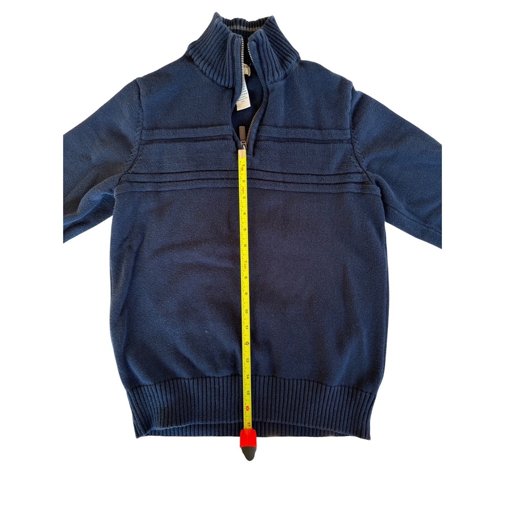 Dockers Mens Quarter Zip Pullover Sweater S/P Small Blue Cotton Knit Ribbed - Picture 3 of 6